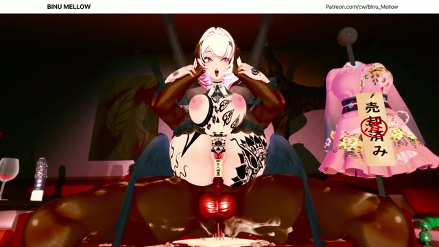 [ZZZ Remielle QOS] huge cock melts her brain Remielle's limit-breaking ahegao double peace sign thumbnail