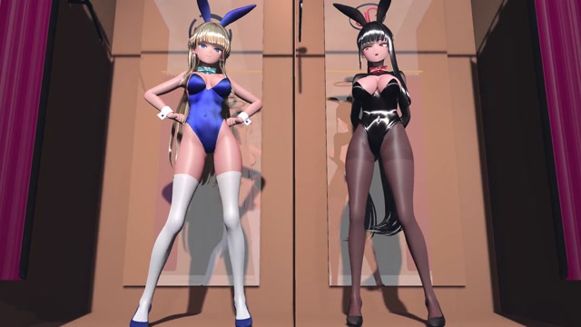 [MMD] (Extended Version) Bunny Toki and Rio's Changing Room Dance thumbnail