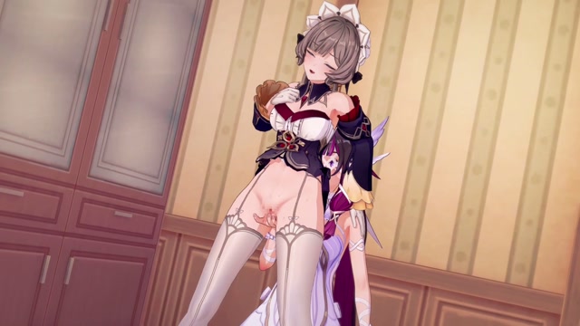 Handjob Behind Sandrone thumbnail