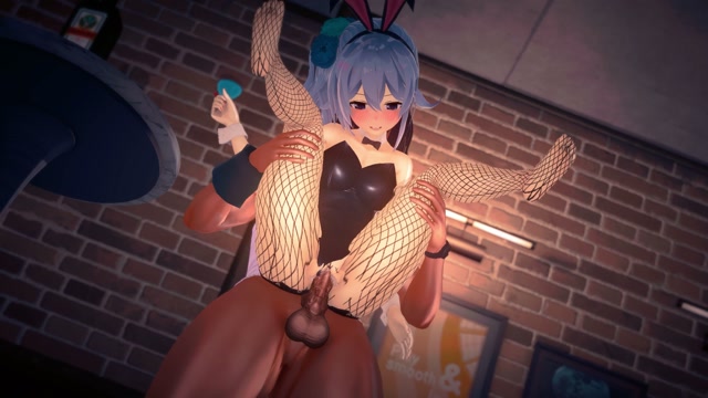 [Koikatsu] Bunny girl Yukishiro Mahiro gets fucked in a full nelson thumbnail