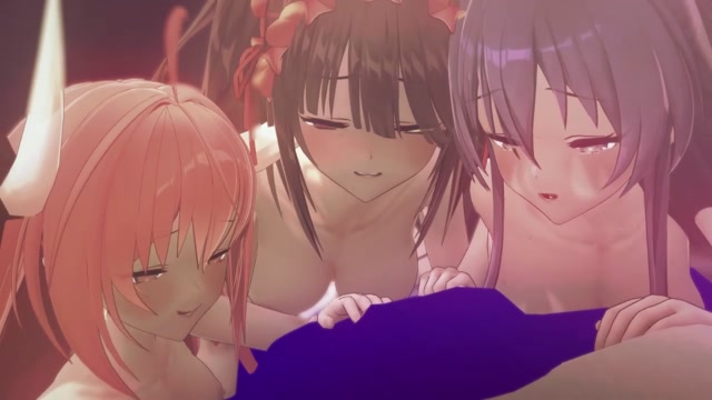 【Anime/DATE A LIVE】Kurumi Tokisaki and Toka Yatogami and Kotori Itsuka thumbnail