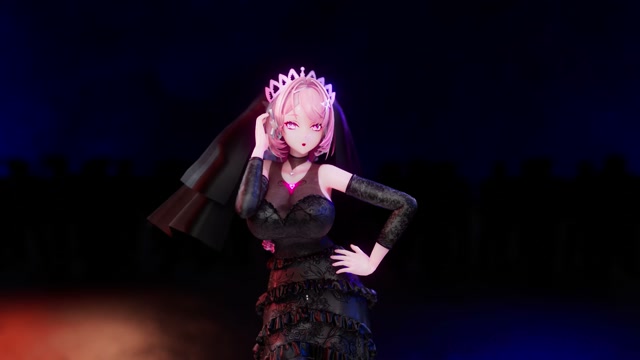 【4K/Zenless Zero Zone】~♥Remiel - Black lace and wedding dress, nipple chain bell sound   Heart-fluttering~♥ thumbnail